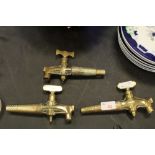 3 brass spiggots