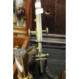 C19th Antique brass microscope