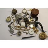 Bag pocket watches, miscellaneous jewellery etc