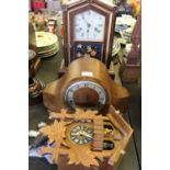 Westminster Chime Mantel Clock, Cuckoo and American Clock