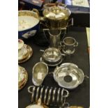 Dutch Brass Spirit Kettle & 10 items of Arts & Craft pewter