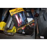 Box of hand tools and misc fixings etc