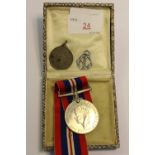 Connaught Rangers medallion and 1939-45 medal