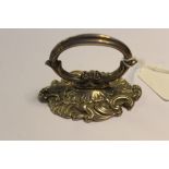 Silver rocaille entree dish handle