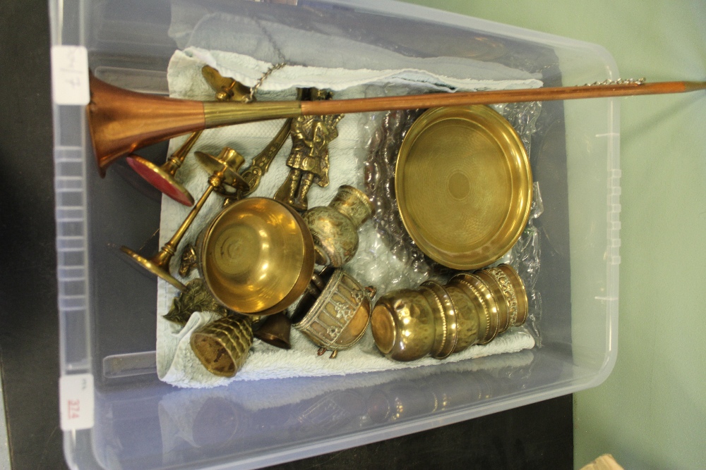 Box of brass/copper and horn