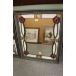 Stained glass Tiffany style mirror