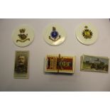 3 Aynsey Regimental plaques to the Bedford reg, Yorkshire Light Infantry, and the Queen's