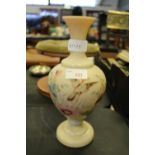 19th century painted opaline glass vase
