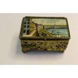 Gilt metal Loch Promenade, Douglas trinket box