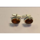 925 Baltic amber cufflinks