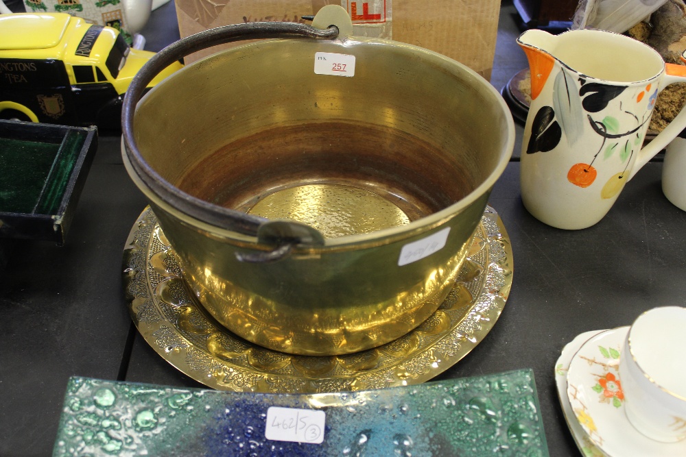 Brass jam pan and tray