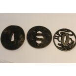 3 TSUBA sword guards