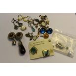 Bag of vintage earrings