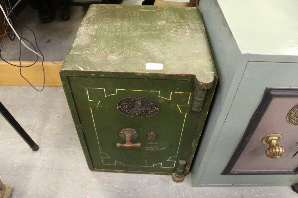 Small green safe (locked - no key)