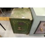 Small green safe (locked - no key)