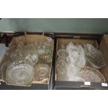 Two boxes of mixed glass wares