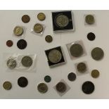 Small selection of coins, including 1882 Penny