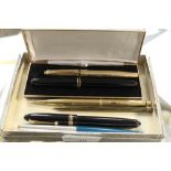 Small selection of pens, including Parker