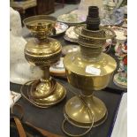 Converted brass oil lamp x 2