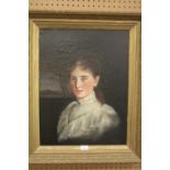 Oil painting of a lady