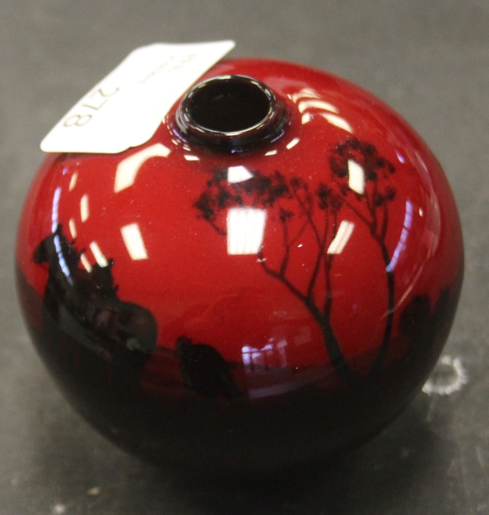 Royal Doulton flambe vase, 'Plough Team' no. 7153