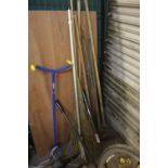 Bundle of various garden tools