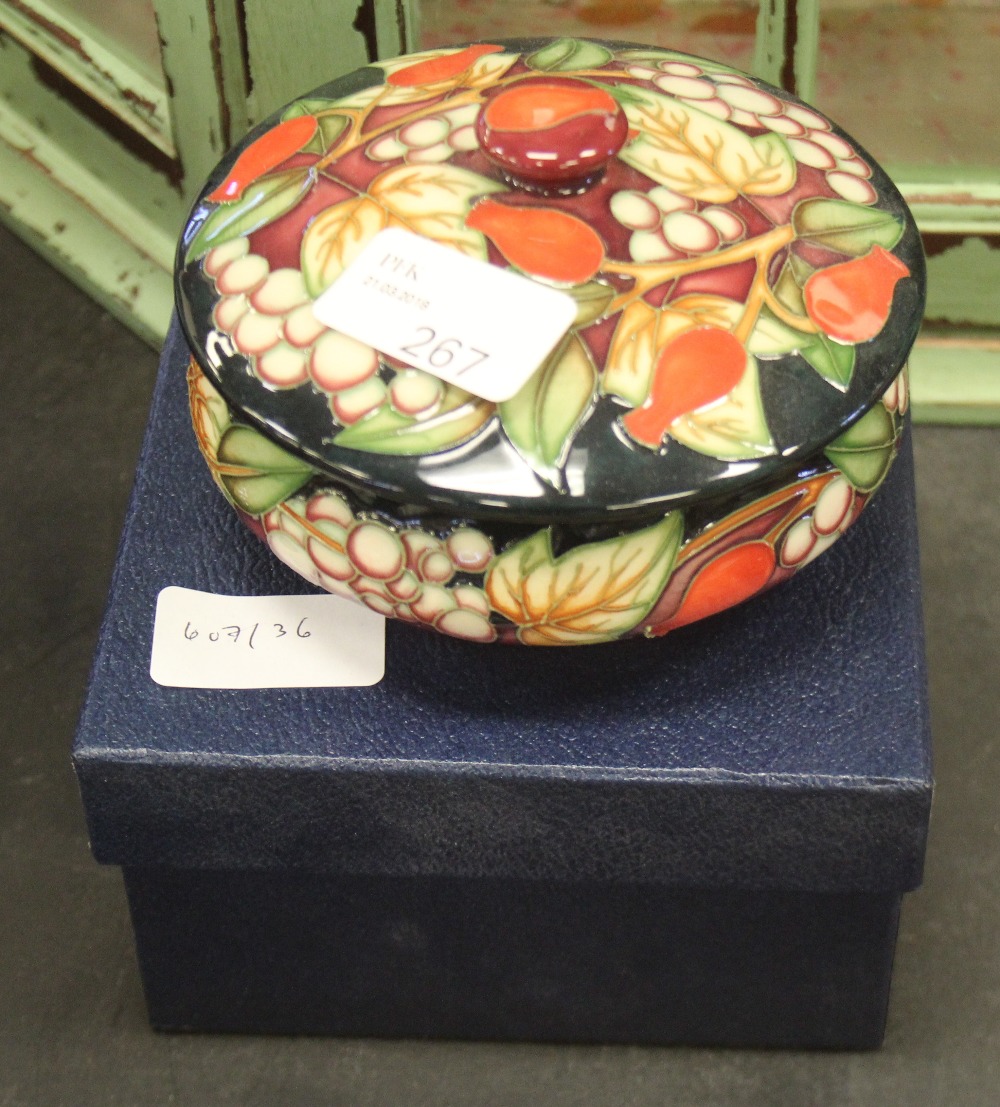 Walter Moorcroft low bowl and cover (boxed)