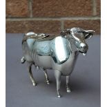 A Victorian silver cow creamer possibly by Maurice Freeman, 9.5cm high, London 1898, weight 223.