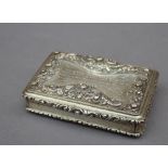The 'Dublin Theatre Royal snuff box' - A George IV silver snuff box by Francis Clark, with deeply
