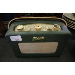 Green vintage Roberts radio
