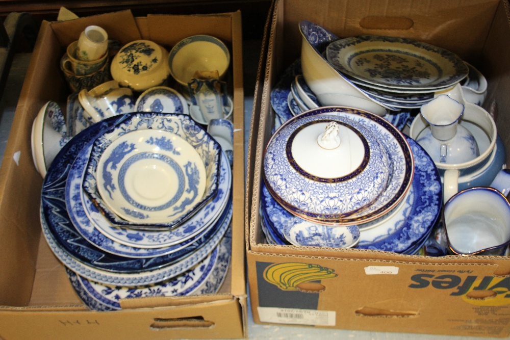 2 boxes of blue and white etc