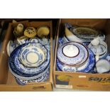 2 boxes of blue and white etc