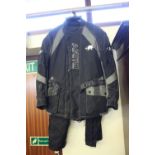 Akito motorcycle jacket, trousers and 2 helmets