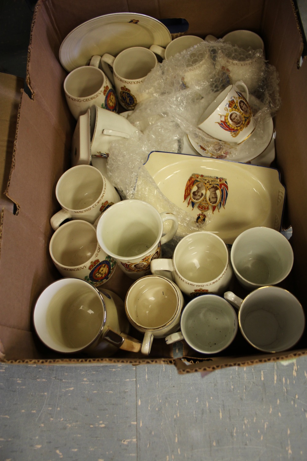 Selection of George VI coronation wares including Malong, Ivory, Causton