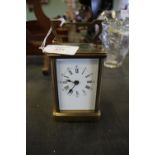 Early 20th Century French brass carriage clock