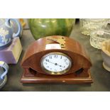 French Edwardian mahogany mantel clock