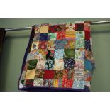 Patchwork coverlet, small squares