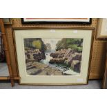 Watercolour - Ghyll - W S Martin. Unsigned.