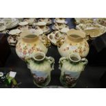 Crown Devon Vases and 2 continental vases