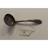 George V silver rat tail sifter spoon by Garrard & Co, London, 1913