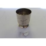 French silver cup, engraved 'Monique', weight 90grams