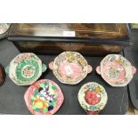 5 Maling Lustre Ware dishes