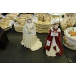 2 Royal Worcester figurines of Queen Elizabeth II