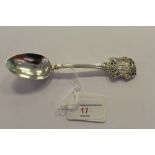 Silver Crest Topped Spoon