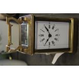 Early 20th Century French brass carriage clock