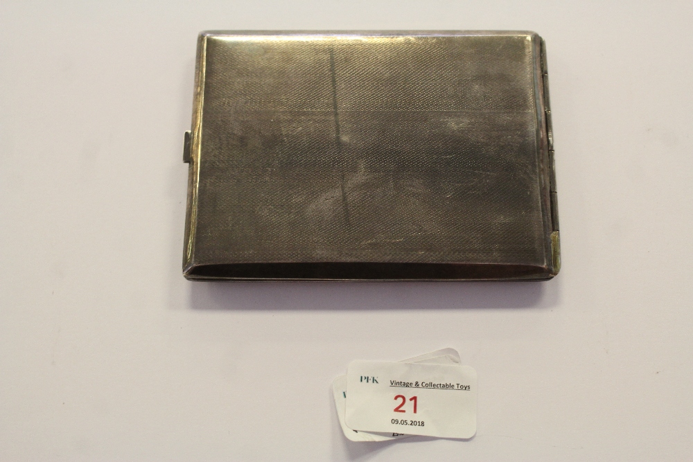 White metal cigarette case, stamped silver 132g - Image 2 of 3