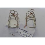 Pair of Silver Toast Racks