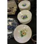 French porcelain Botanical dessert set