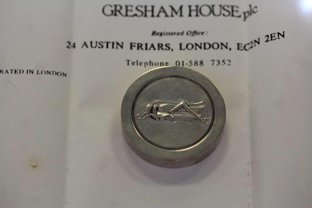 Gresham House shareholders silver medallion 94g - Image 4 of 4