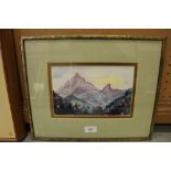 Watercolour 'Mountain View' Highgate Gallery